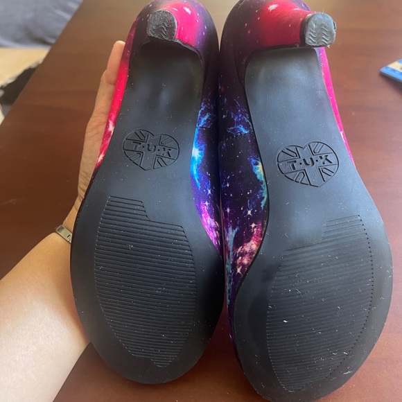 T.U.K. Pink Purple Star Galaxy Heels Cosmic Constellation Astronomy cYber Kawaii - Picture 5 of 10